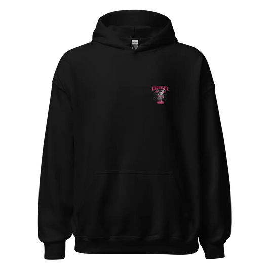 Exquisite unisex hoodie with black lobster graphic design