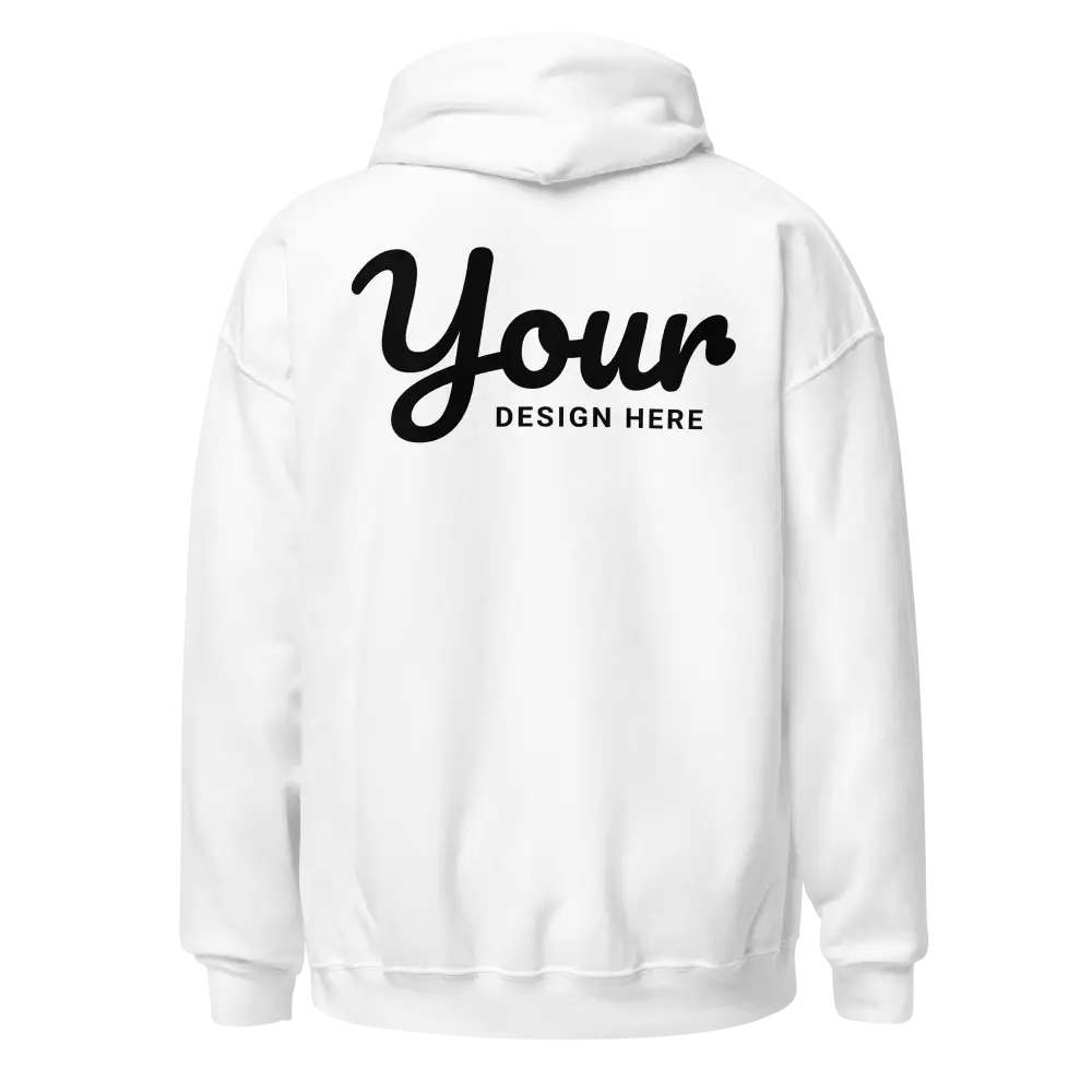 Custom black hoodie from RedTorn Clothing with your design here on back