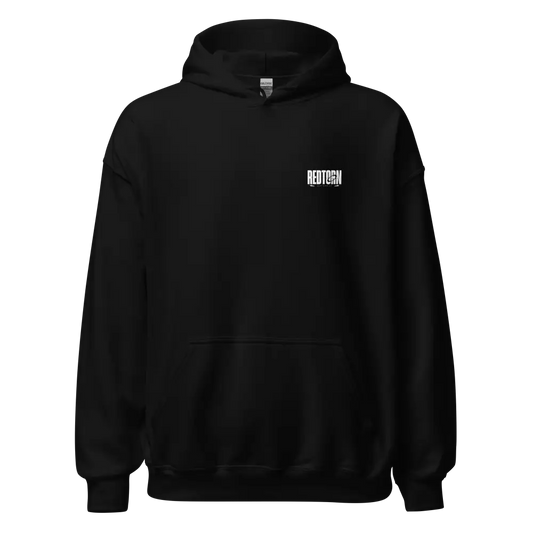 Redtorn Hustle Unisex Hoodie with Black Hoodie Redeem Text and Double-Needle Stitched Collar