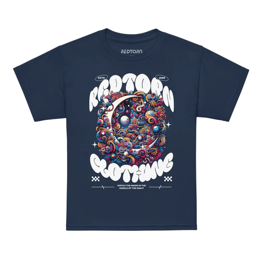 Redtorn Galaxy Kids T-Shirt in Navy Blue with Colorful Cosmic Design