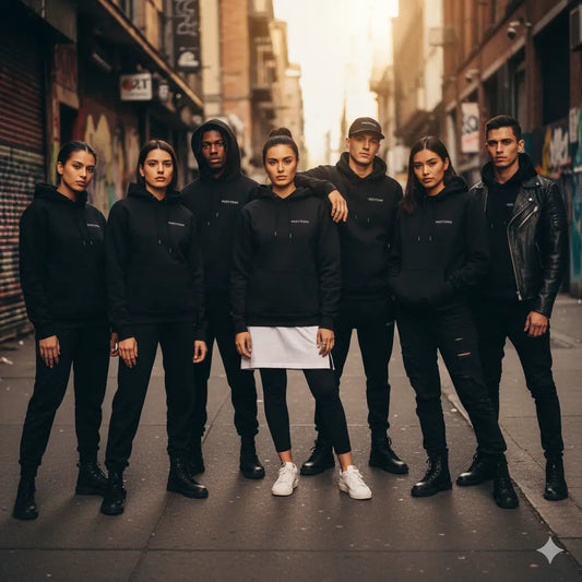 Signature black cotton hoodie from Redtorn, australian clothing brand.