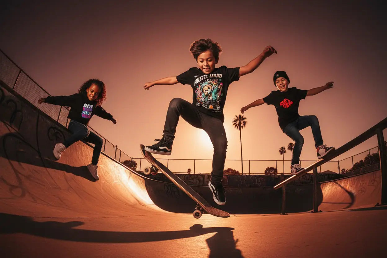 Gray hoodie with white drawstrings for kids, Redtorn Clothing modern streetwear