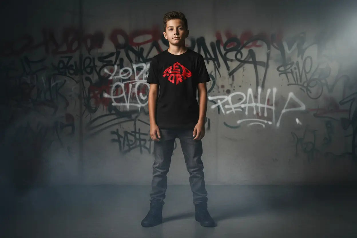 Redtorn Kids Streetwear Collection logo on dark background