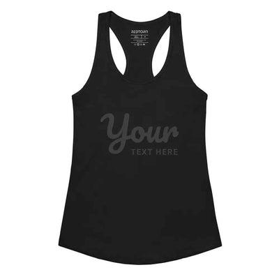 Alpinestars unisex black racerback tank top with custom text apparel