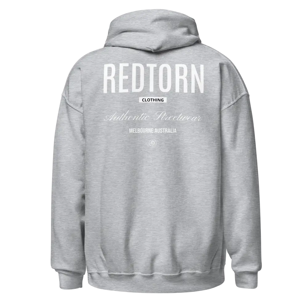 Redtorn Premium Heavyweight Hoodie in gray heathered with authentic streetwear branding
