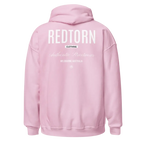 Redtorn Premium Heavyweight Hoodie in soft pink with authentic streetwear text