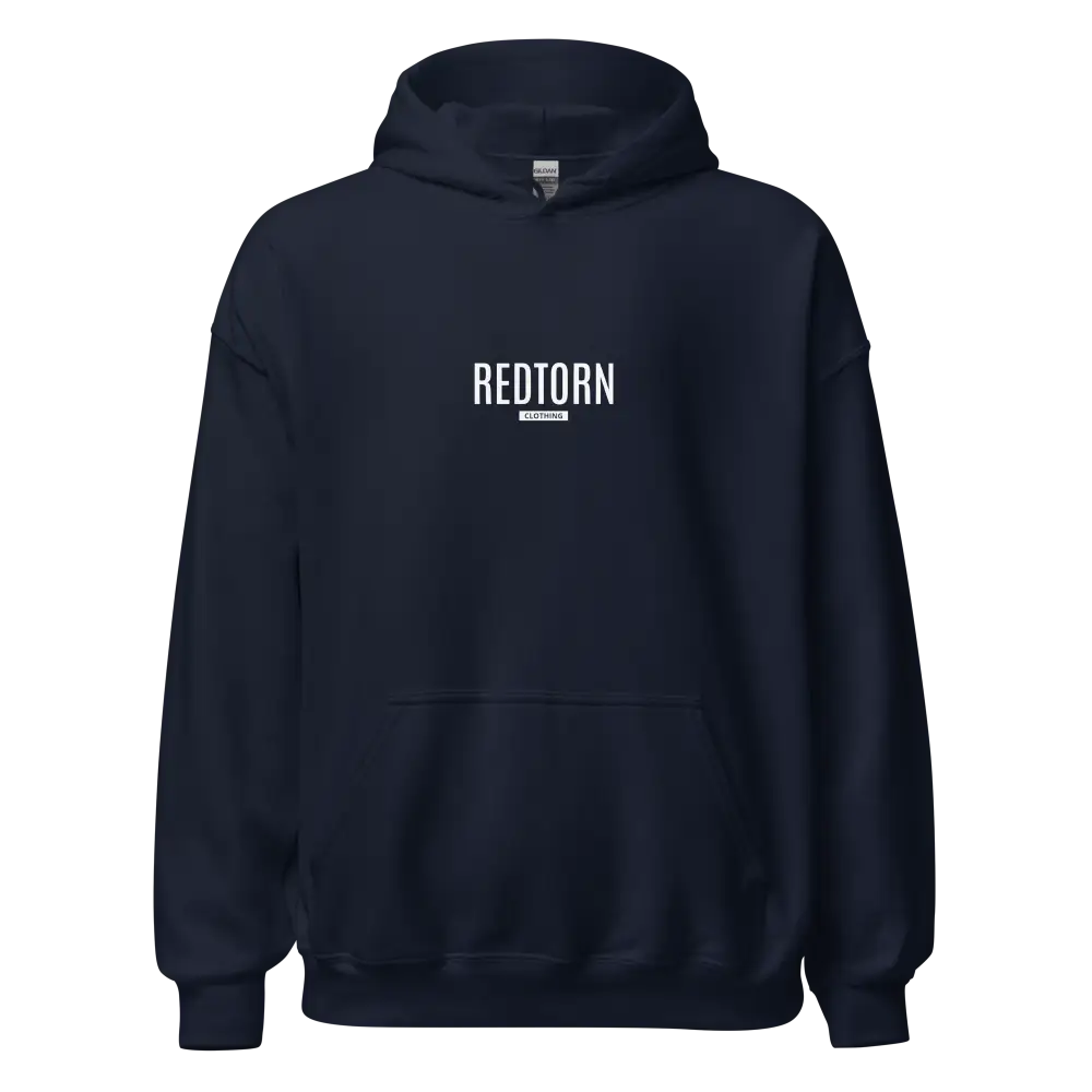 Redtorn Premium Hooded Sweatshirt in navy blue with white redtorn text