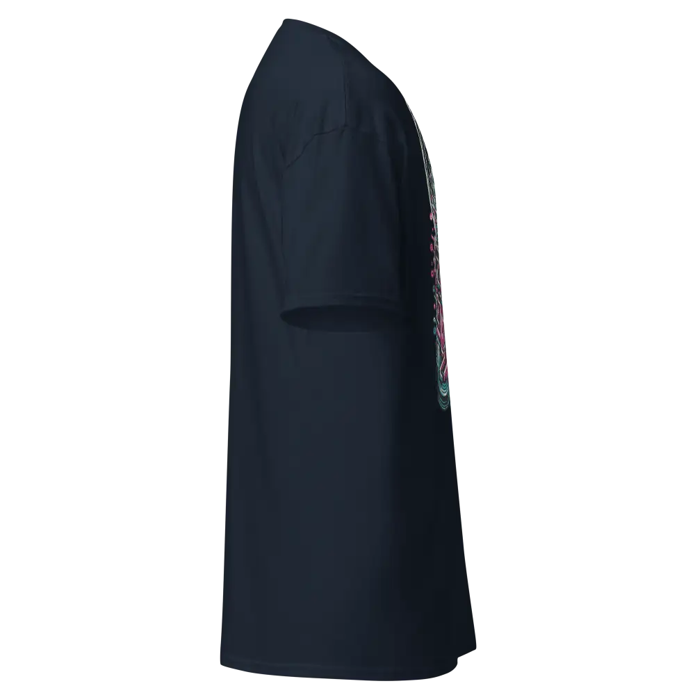 Dark blue zip-up cotton unisex classic jacket with silver zipper