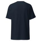 Dark blue short sleeve cotton unisex classic tee with crew neck