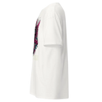 White Winged Woman cotton unisex classic tee with floral back design