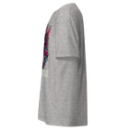 Heather gray Winged Woman cotton unisex classic tee with back floral design