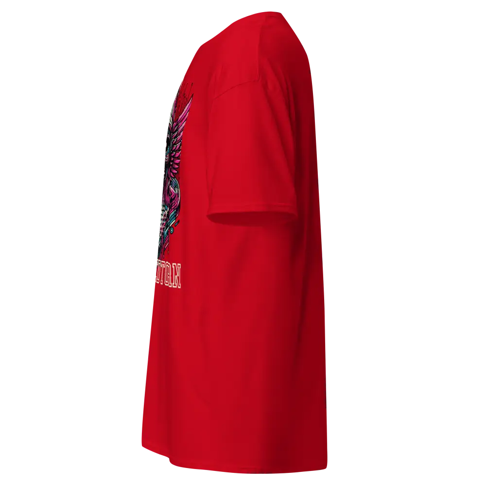 Red Winged Woman cotton unisex classic tee with graphic front