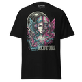 Black Winged Woman cotton unisex classic tee with colorful graphic
