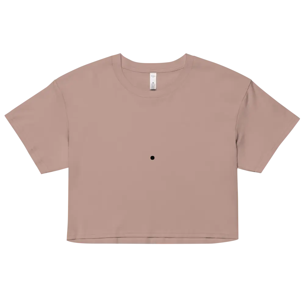 Redtorn Black Combed Cotton Crop Top in Dusty Rose