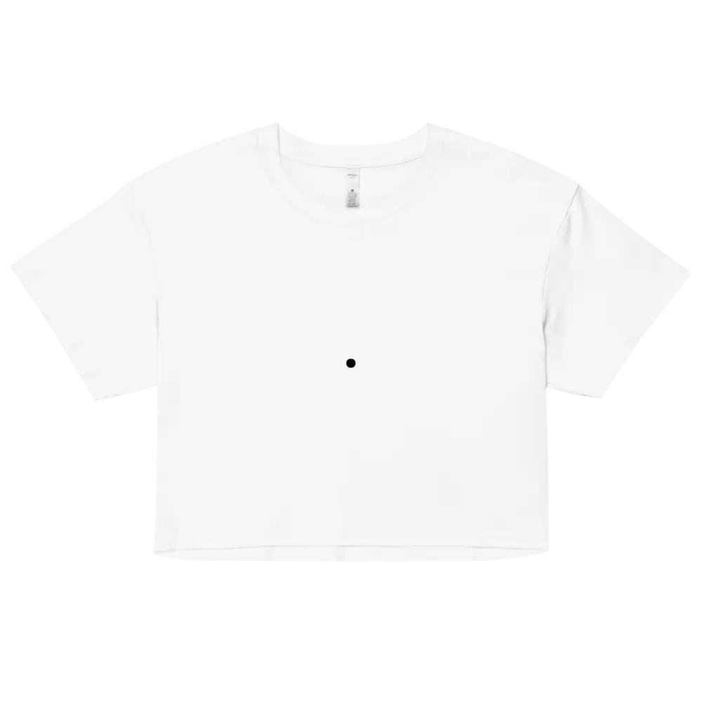 Redtorn black combed cotton crop top with white cropped t-shirt design