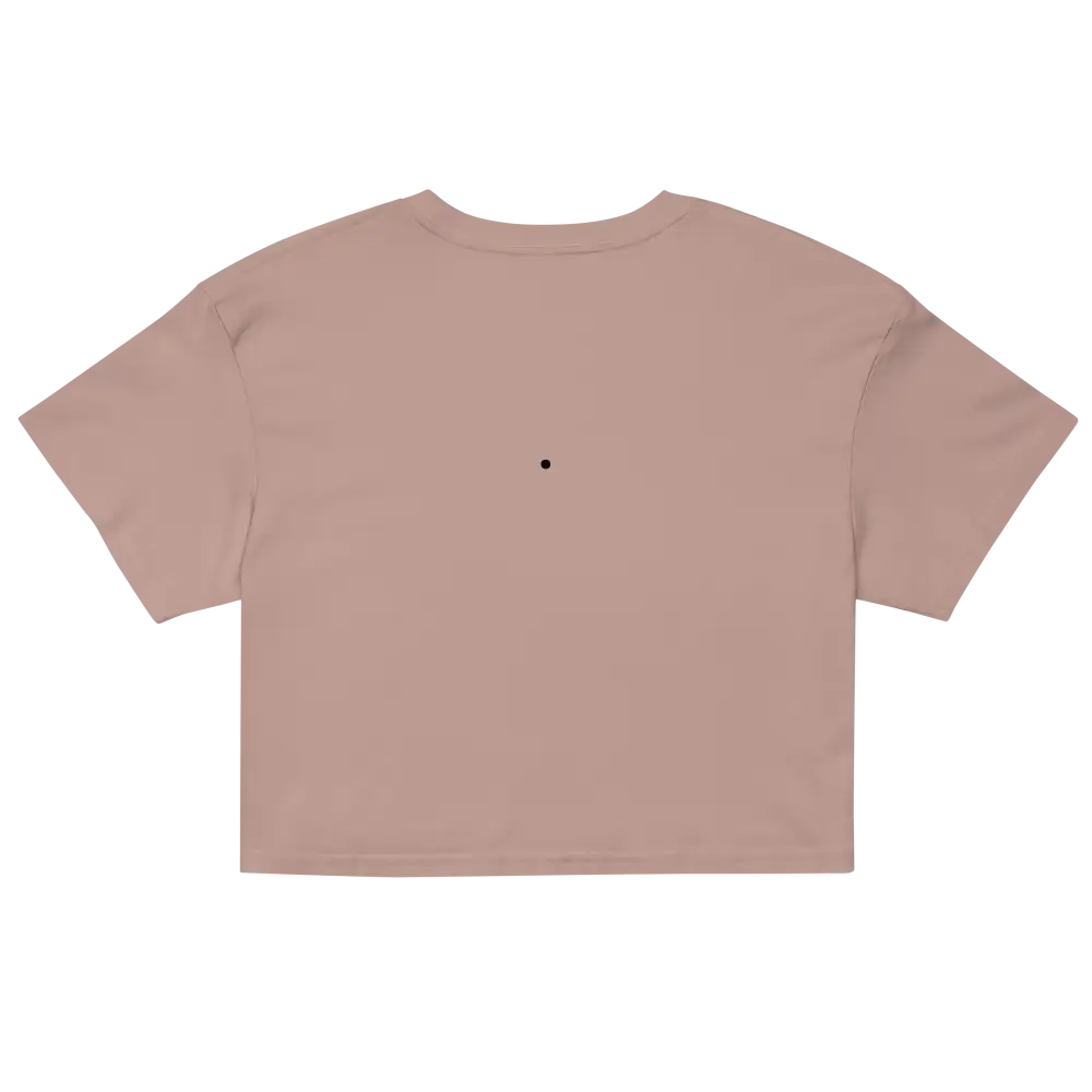 Redtorn black combed cotton crop top in dusty rose with black dot design