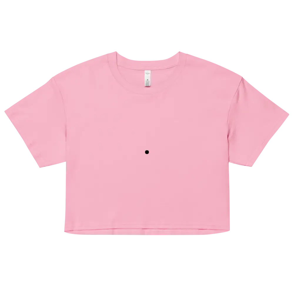 Light pink Redtorn black combed cotton crop top with black dot design