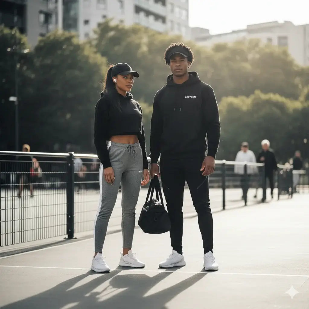 Black duffel bag from Australian clothing brand for women’s apparel