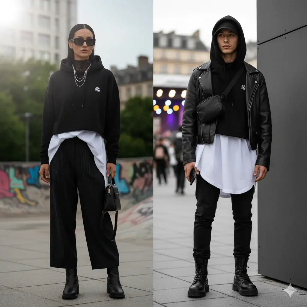 Minimalist black leather crossbody bag from Australian clothing brand, ideal for women’s apparel in luxury streetwear.