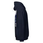 Military Angel premium unisex hoodie with aggressive graphic on back