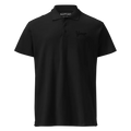 Classic charcoal polo shirt in sleek design with black collar and cuffs