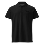 Classic charcoal polo shirt in sleek design with black collar and cuffs