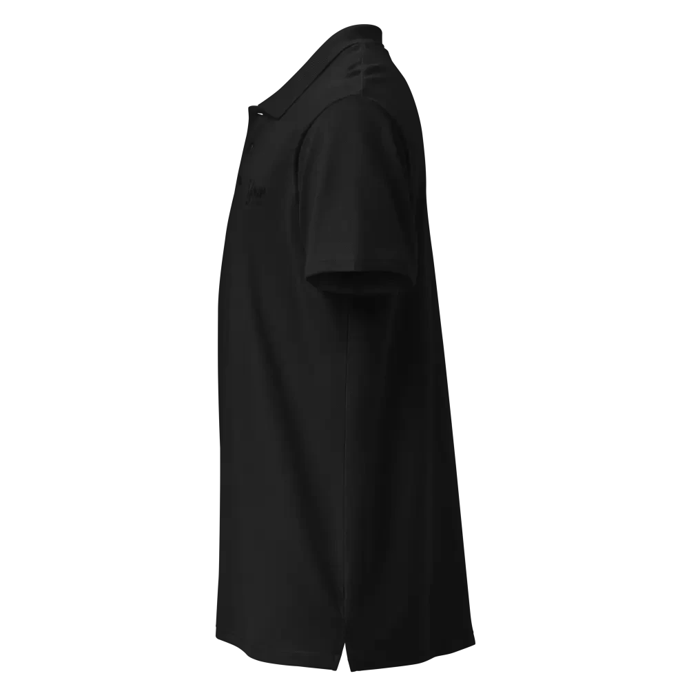 Classic charcoal polo shirt in sleek gray design with short sleeves and crew neck