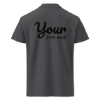 Classic charcoal polo with sleek design on back