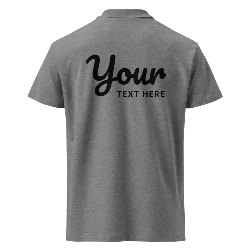 Classic charcoal polo with sleek design on back