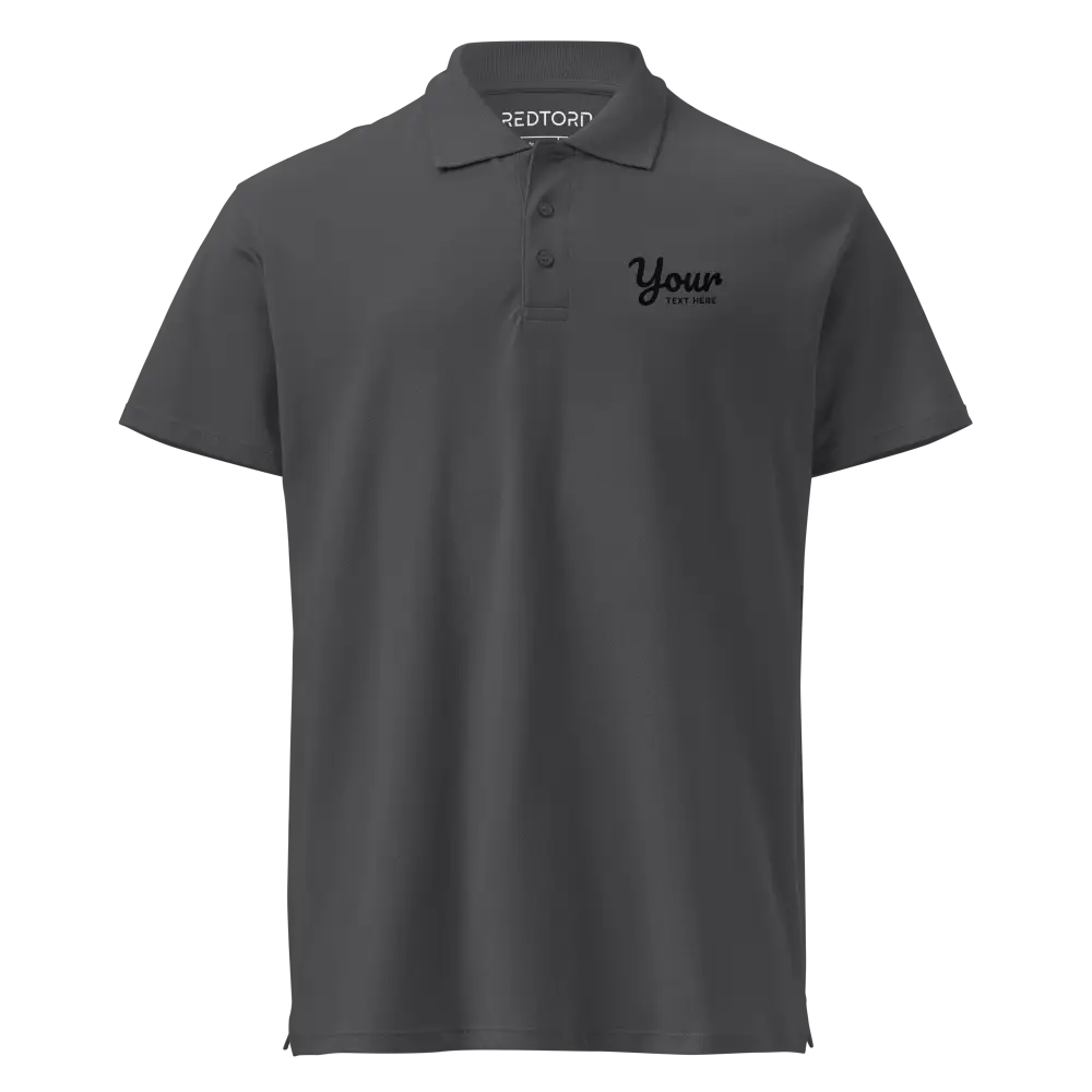 Classic Charcoal Polo Shirt with sleek design and black logo