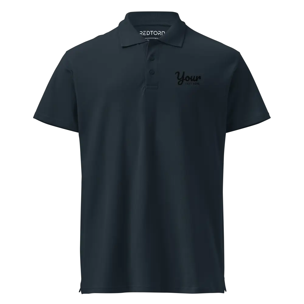 Classic Charcoal Polo Shirt with blue accents and sleek design