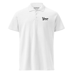 Classic Charcoal Polo Shirt with sleek design, white polo, black text logo