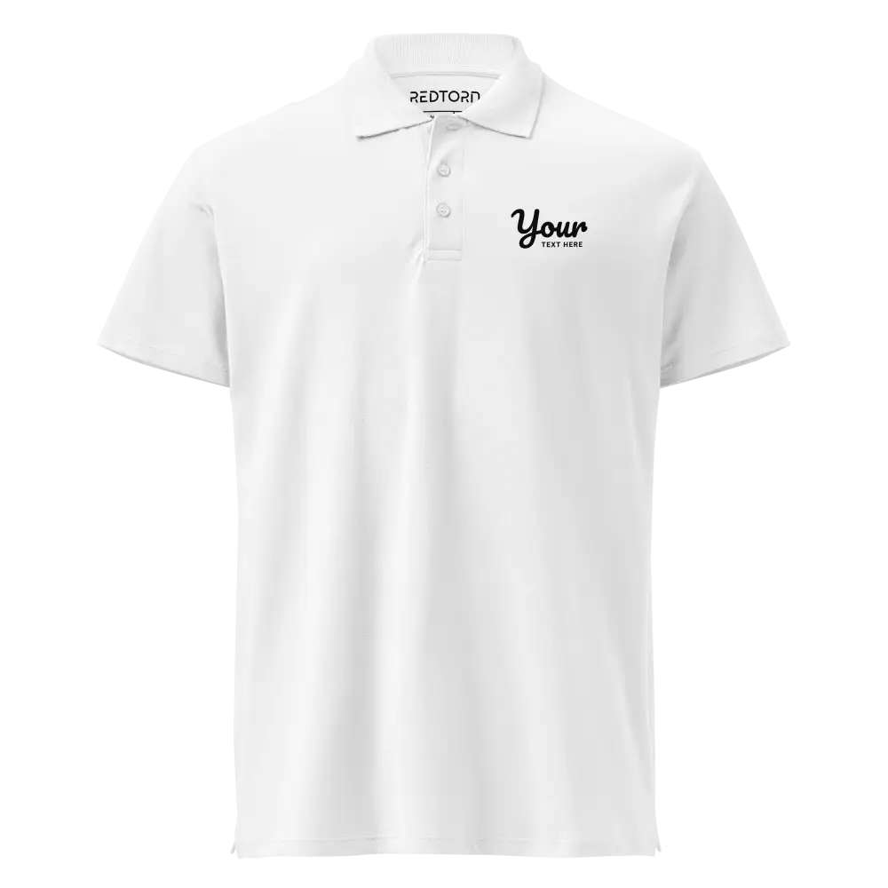 Classic Charcoal Polo Shirt with sleek design, white polo, black text logo