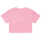 Pink relaxed fit crop top in custom streetwear for women’s apparel