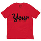 Red Reebok Custom Text T-Shirt with Black Design