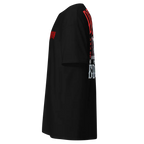 Demonic Grip Big Tee: black and red Adidas track jacket with sleeve stripes