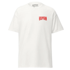 Demonic Grip Big Tee: white cotton unisex classic with red redtorn logo