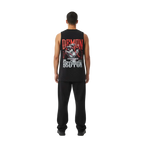 Demonic graphic unisex classic tank top with bold red demon hand