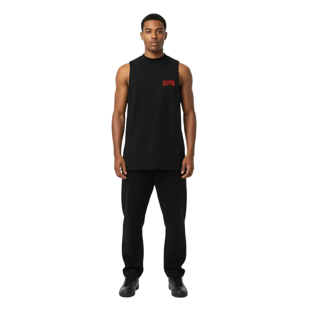 Demonic graphic unisex classic tank top with red Morph logo