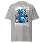 Grey Wanted Bear Cotton Unisex Classic Tee with short sleeve length
