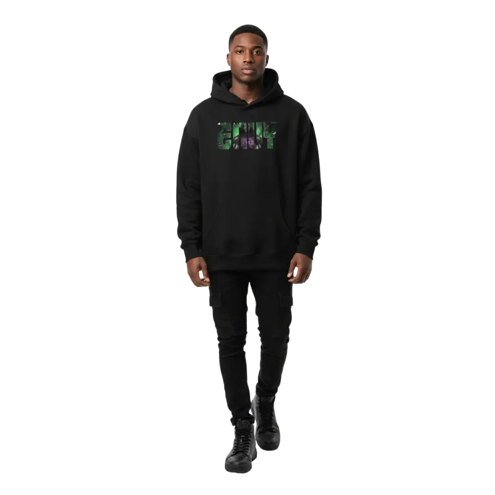 Black envy hoodie from deadly sins collection with galaxy graphic