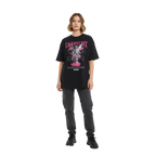 Exquisite Cupid graphic cotton classic big tee with pink exquisite print