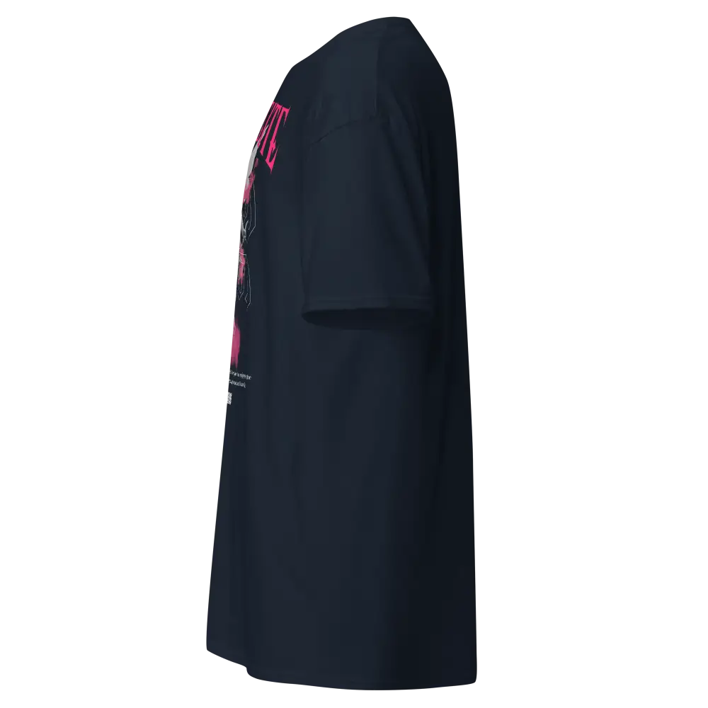 Exquisite Cupid graphic cotton classic tee with black pink skull design