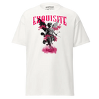 Exquisite Cupid graphic cotton classic white tee with pink angel design