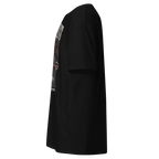 Cotton unisex classic graphic tee with black leather duffle bag design