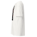 Cotton unisex classic graphic tee with Extremist Suit design on white back