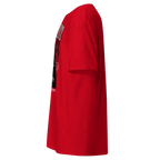 Cotton unisex classic graphic tee with unapologetic style red wool coat print