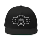 RC Monogram Flat Bill Snapback Cap with embroidered logo, unisex headwear