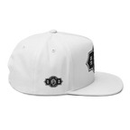 RC Monogram Flat Bill Snapback Cap with white design and black logo