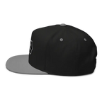 RC Monogram Flat Bill Snapback Cap with black design and white logo